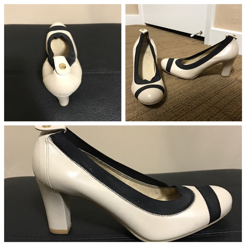 ❌SOLD❌ Stuart Weitzman Tan and Black Easily Pumps