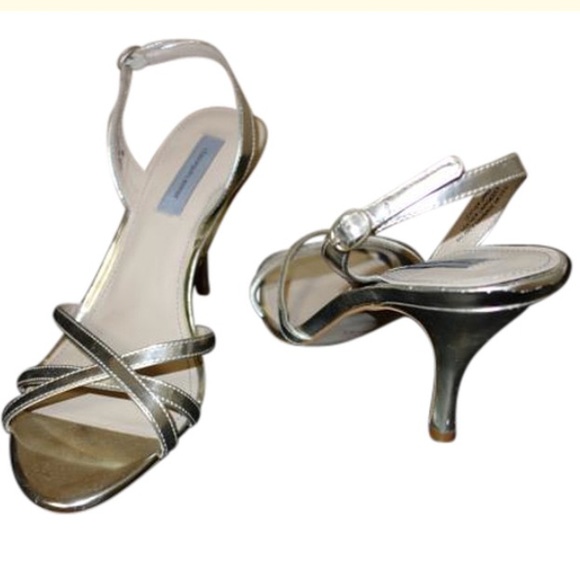 Classiques Entier Gold Strappy Shoes Size 6