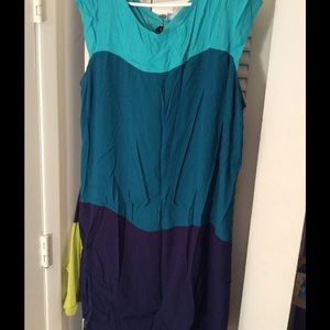 Plus size Colorblock dress