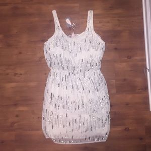 White sequin dress