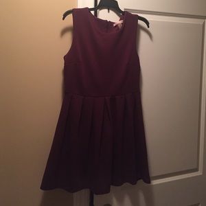 Women's burgundy dress
