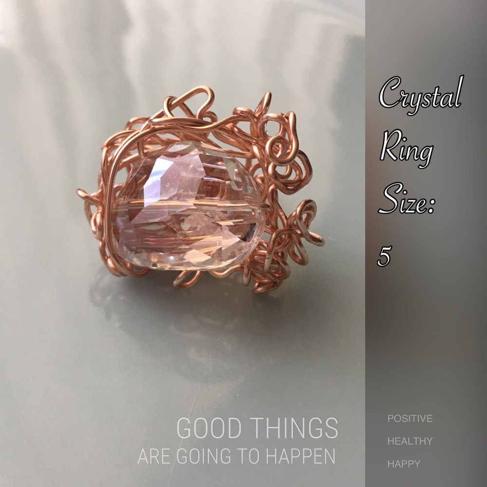 ❣️Rose Gold Crystal Ring