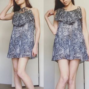 Feather Patterned Summer Dress