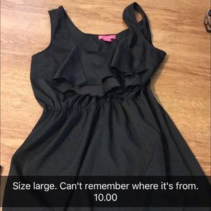Black ruffle dress