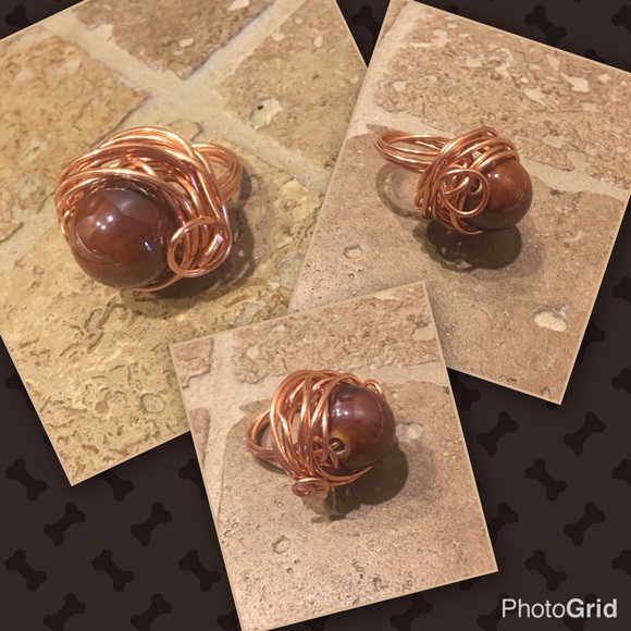 Brown Ceramic Ball Ring - Picture 4 of 7