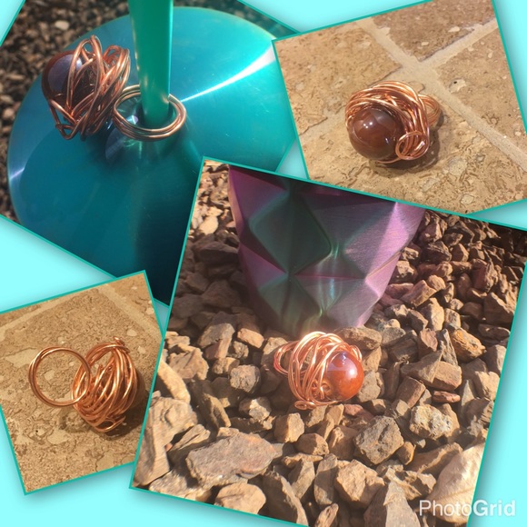 Brown Ceramic Ball Ring - Picture 5 of 7