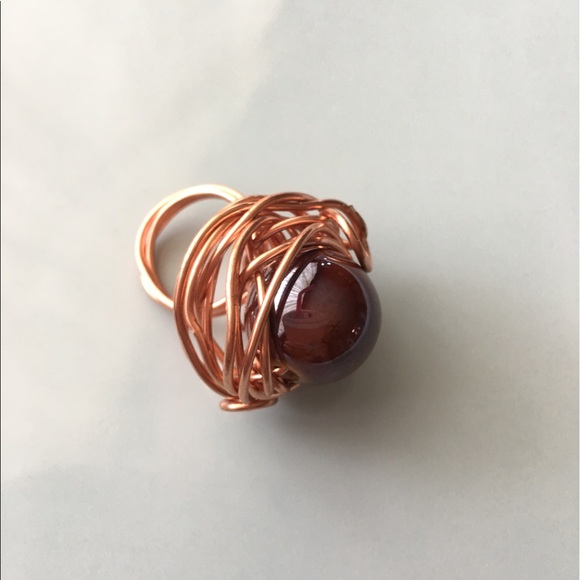 Brown Ceramic Ball Ring - Picture 7 of 7