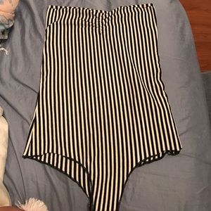Never worn American Apparel striped bodysuit