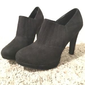 Black bootie heels