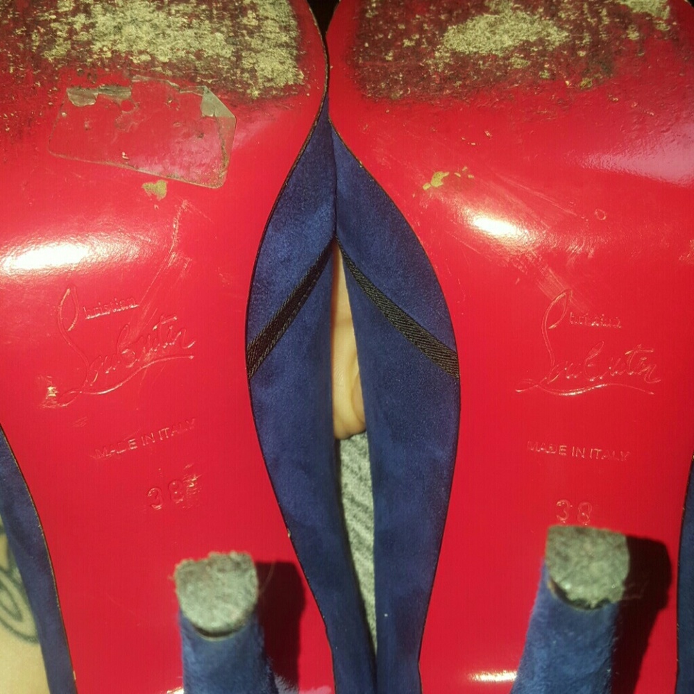 Christian louboutin "lavalliere" 100 suede heel - Picture 6 of 8