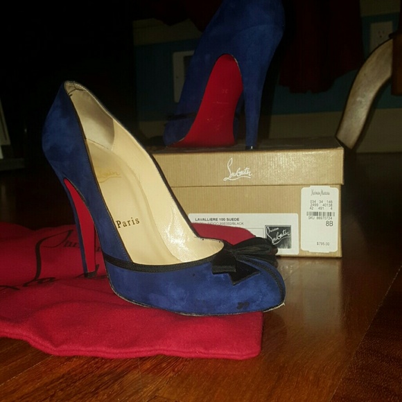Christian louboutin "lavalliere" 100 suede heel - Picture 3 of 8