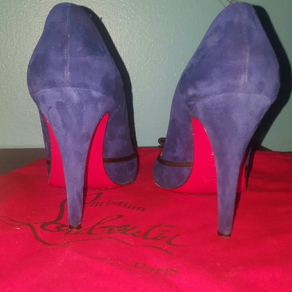 Christian louboutin "lavalliere" 100 suede heel - Picture 2 of 8