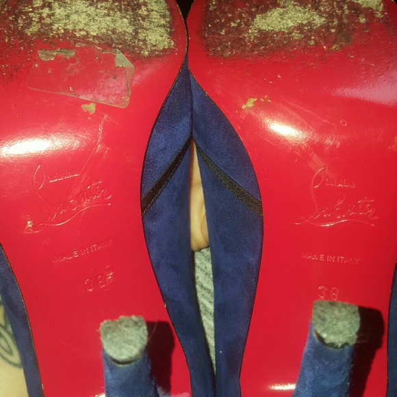 Christian louboutin "lavalliere" 100 suede heel - Picture 6 of 8