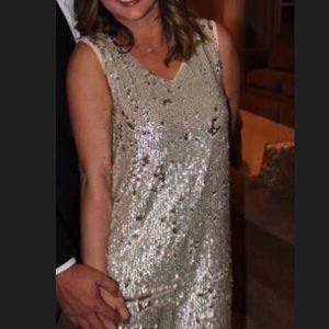 Silver sequin short formal/prom dress