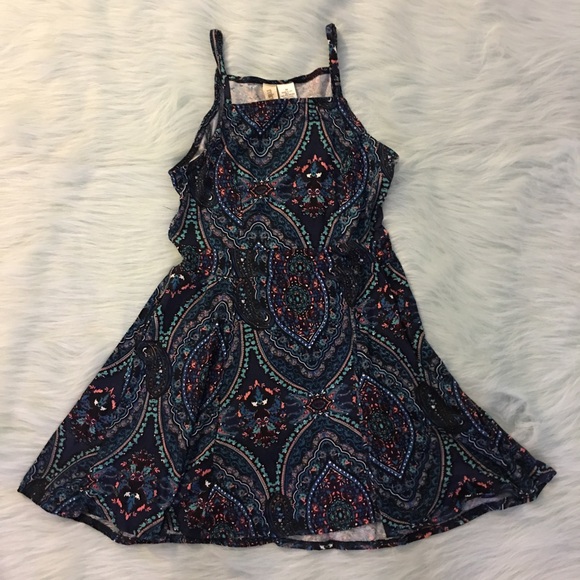 Pink teal fit & flare mini dress NWT - Picture 1 of 3