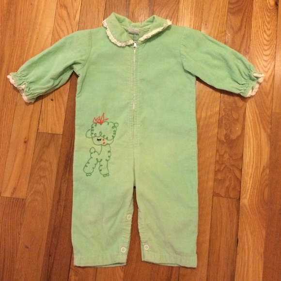 Vintage mint green infant jumper
