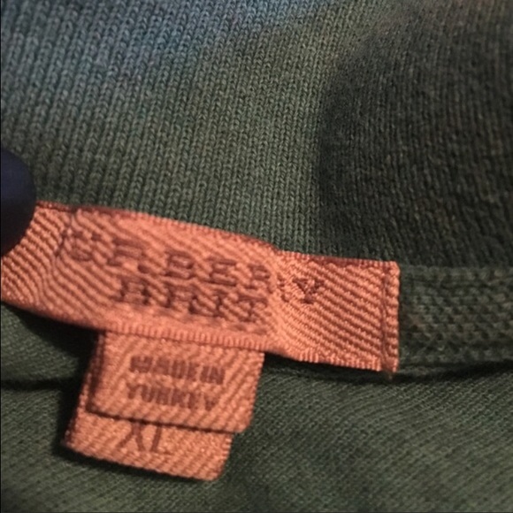 Green Burberry Brit Polo - Picture 2 of 3
