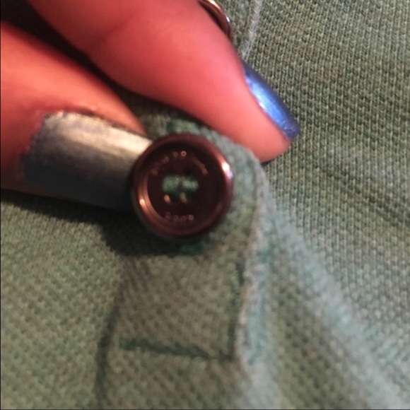 Green Burberry Brit Polo - Picture 3 of 3