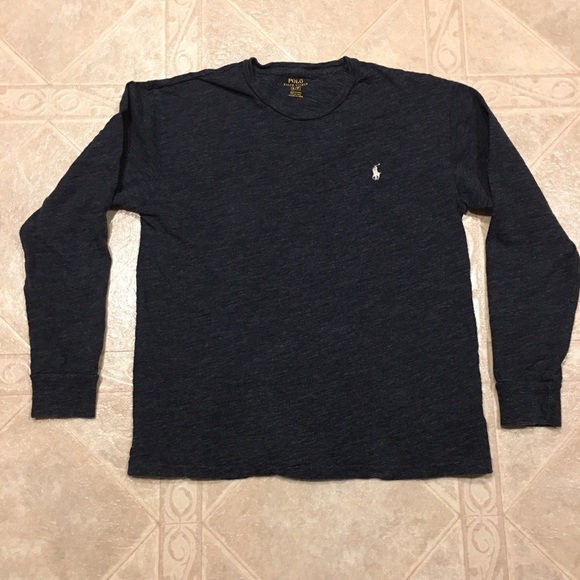 Long Sleeve textured Polo Crewneck