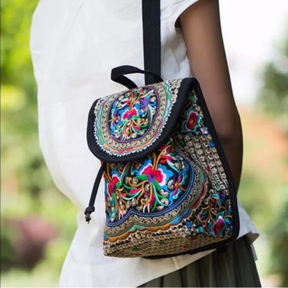 Back in Stock✨ Embroidered Mini Backpack - Picture 2 of 6