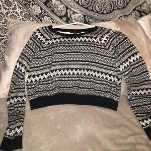 Tribal crop top sweater