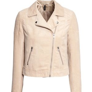 Suede biker jacket