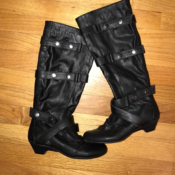 Black tall boots