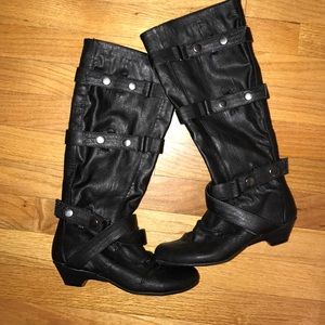 Black tall boots