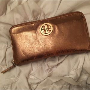 Gold Tory Burch Wallet