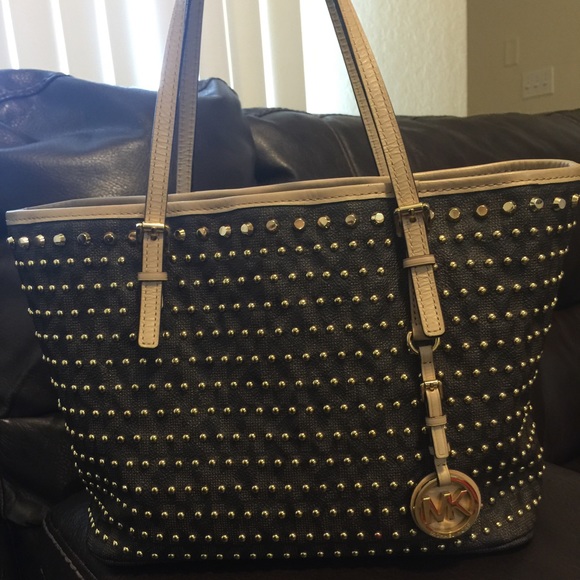 Mk studded tote