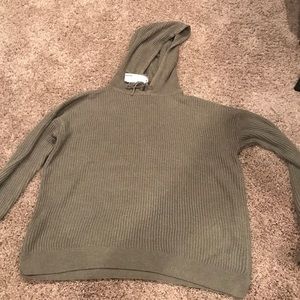 Olive green hooded sweater