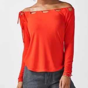 Carla Long Sleeve Tee- Ember