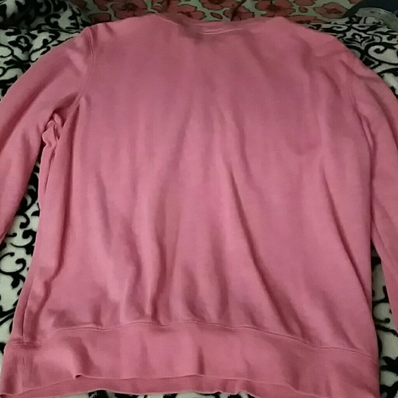 Pink pullover lightweight sweater zip up front - Picture 4 of 4