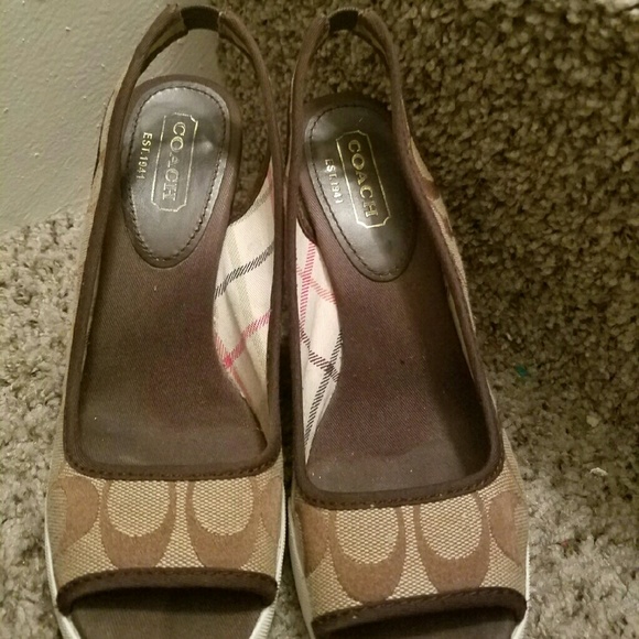 Coach open toe wedges - Picture 2 of 3