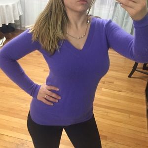 Cashmere J.Crew Sweater purple