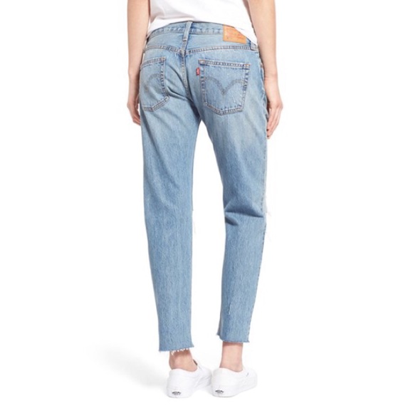 Levi 501 CT Distress Boyfriend Jeans Time Gone By - Picture 2 of 6