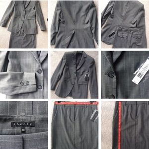 Theory Stripe Skirt Suit Size 2 - Skirt size 00