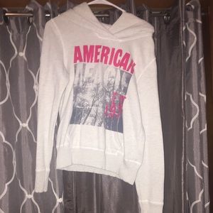 Grey & pink American eagle hoodie!!