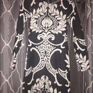 Stretchy long sleeve sweater dress! B & W!!