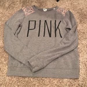 Grey & cheetah crew neck from VS Pink