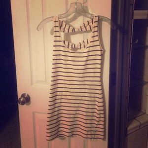 Striped body con dress