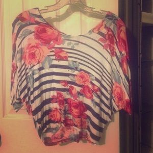 Flower print crop top