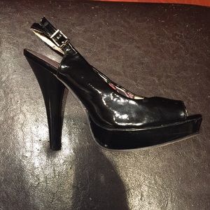 Madden Girl Platform Slingback Patent Heel
