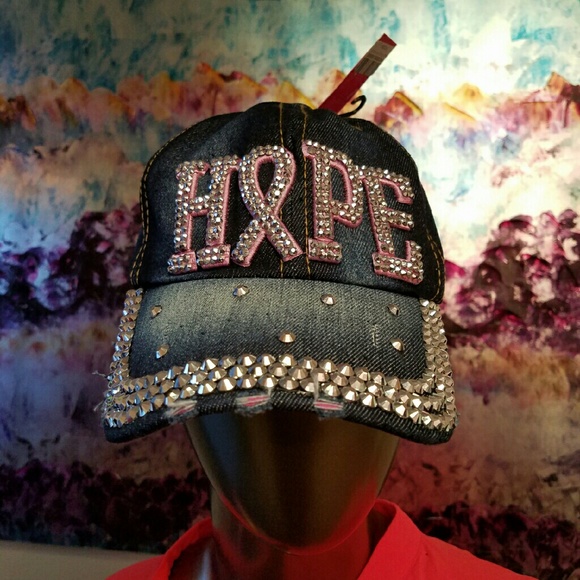 Breast Cancer Awareness HOPE Cap Dark Denim - Picture 1 of 1