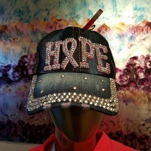 Breast Cancer Awareness HOPE Cap Dark Denim