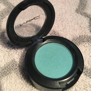 MAC satin eyeshadow in Haunting. Very light use