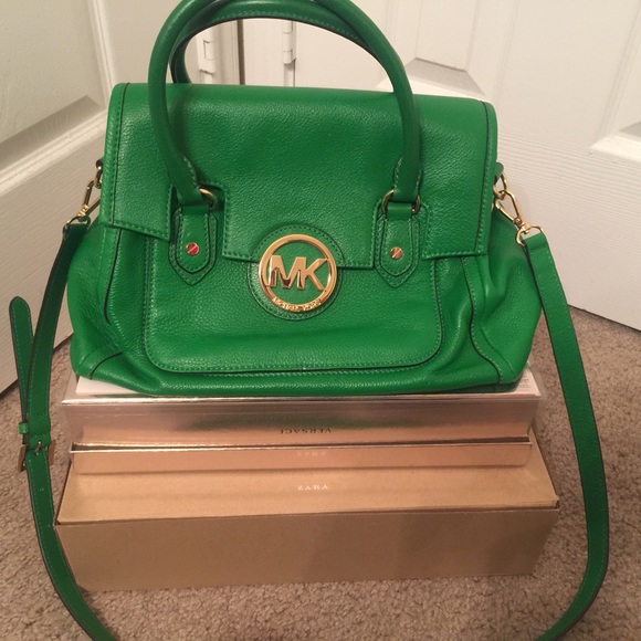 FOR TRADE!!!!!! New MK satchel green