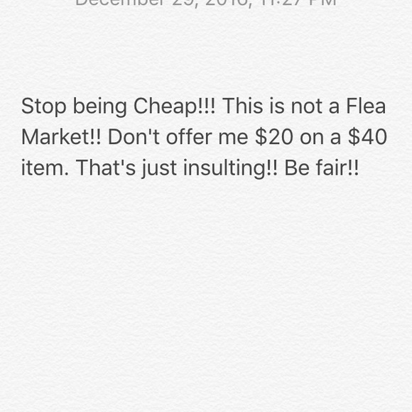 Don't insult people by lowballing!!
