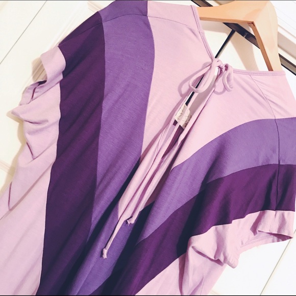 Ella Moss Purple Tie-Back Top - Picture 2 of 3