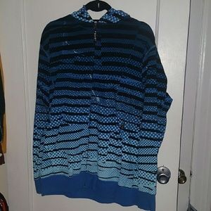 Volcom Gradient Blue Striped Hoodie